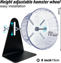 Hamster Wheel, Silent Wheel - Φ 6 inch / Transparent - image 2