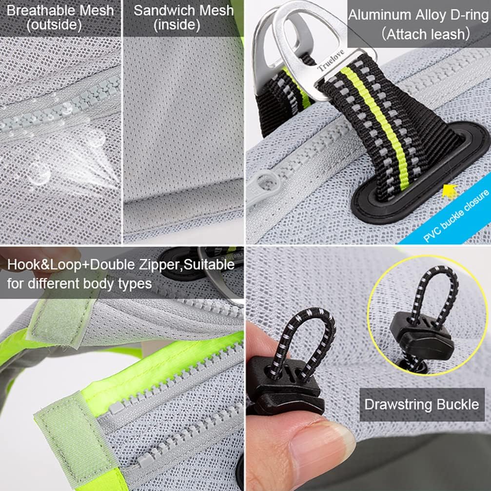 SGODA Dog Cooling Vest Harness Cooler Jacket Grey Green Large – Essentials for Dogs - X-small Chest 14.5-17.5" / grey with orange - image 4