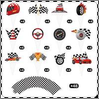 Hooqict carnival circus cupcake toppers and wrappers set, 48 pieces - view 26