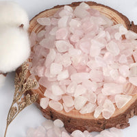 gemshan 2lb Rose Quartz Chips Natural Crushed Crystal Chip Bulk - Rose Quartz - image 2