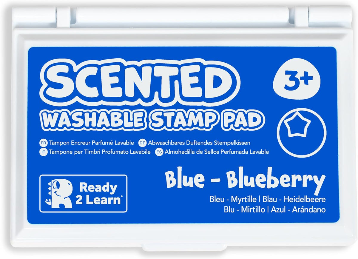 READY 2 LEARN strawberry scented stamp pad for kids with red ink in a plastic flip case - view 2