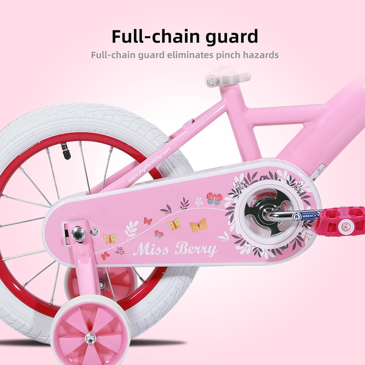 JOYSTAR 10" 12" 14" 16" Kids Bike for Boys and Girls Ages 1-7Y – Fun for Kids & Family - Pink / 16 Inch with Training Wheels - image 4