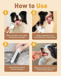 3-in-1 Dog Brush for Shedding, Multifunctional Deshedding Dog Brush for Short Haired Dogs and Cats, Pet Combs for Grooming Matting, Effectively Deshedding and Removes Dirt for Pets