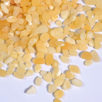 gemshan 2lb Rose Quartz Chips Natural Crushed Crystal Chip Bulk - Yellow Jade - image 2