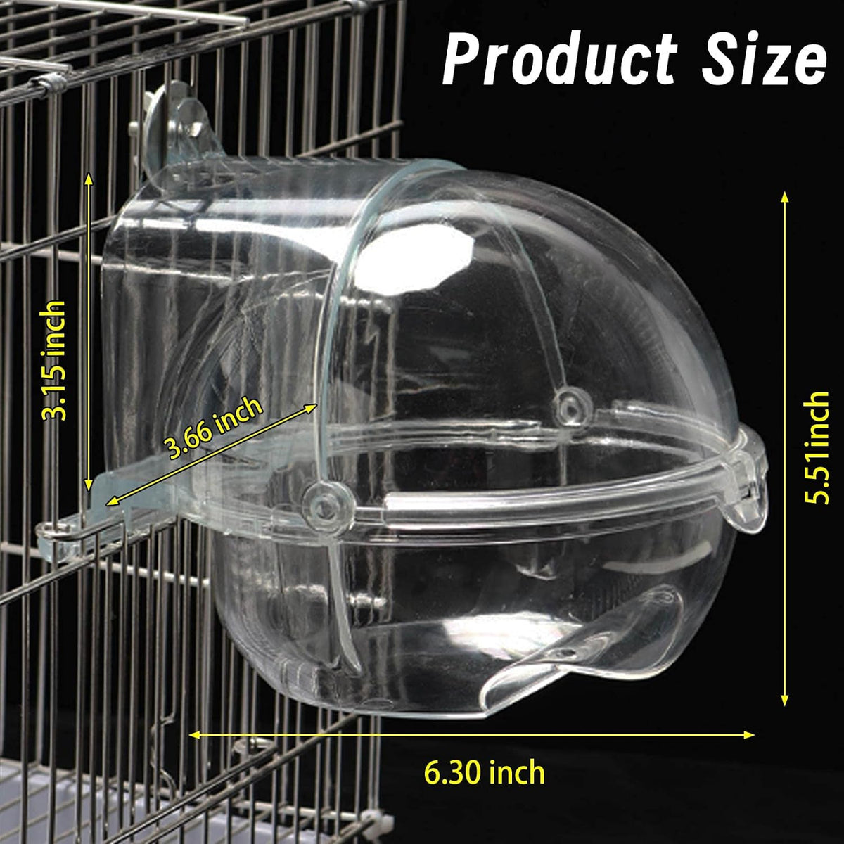 Automatic Bird Shower with Pump - 【Roundness Transparent Bird Bath】 - image 2