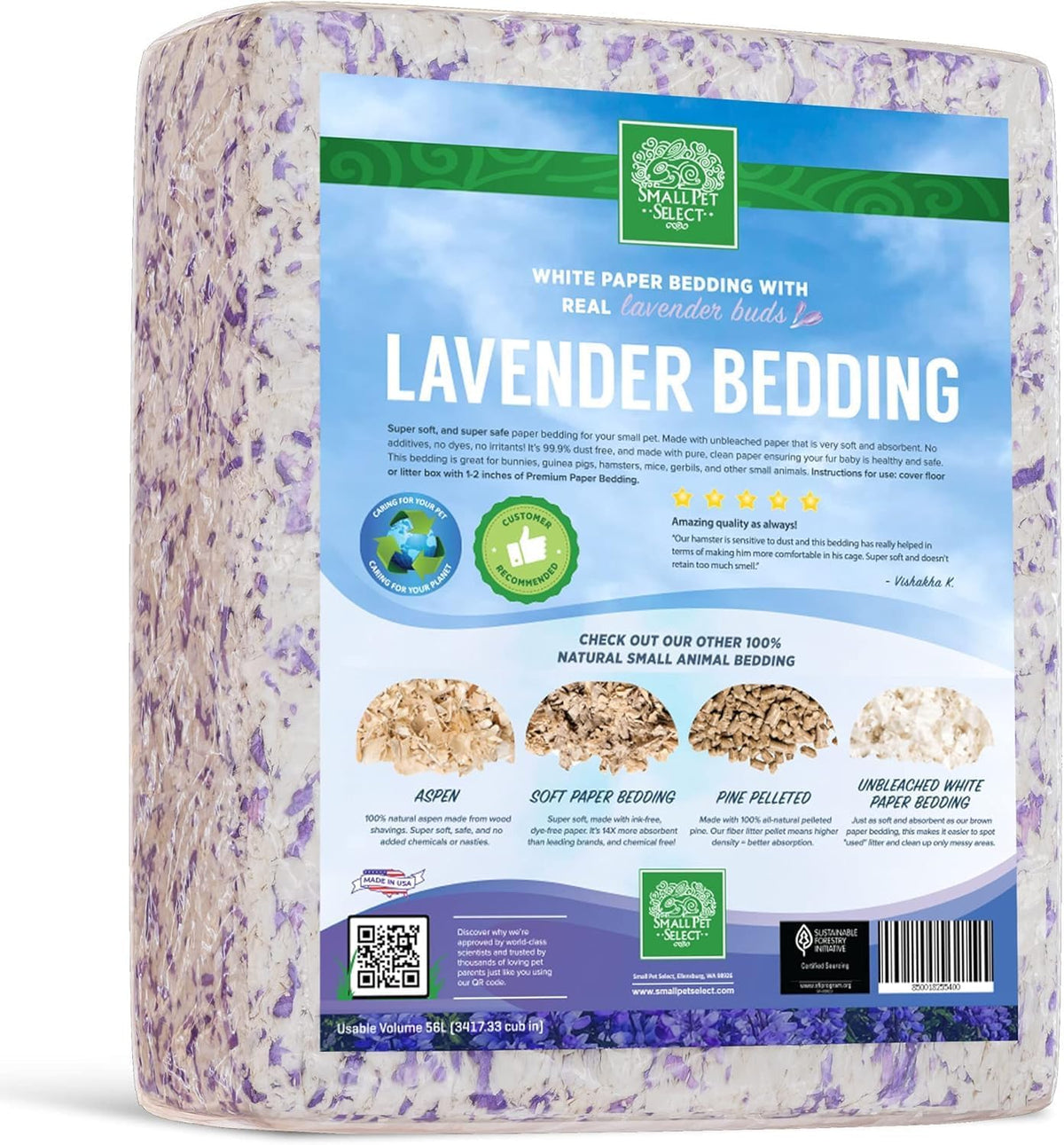 Small Pet Select Rose Paper Bedding, Odor Control - Natural Lavender - image 3
