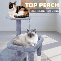 TWDEPART 37.5" All-in-One Cat Tree Tower with Scratching Board - 37.5'' / Grey - image 3