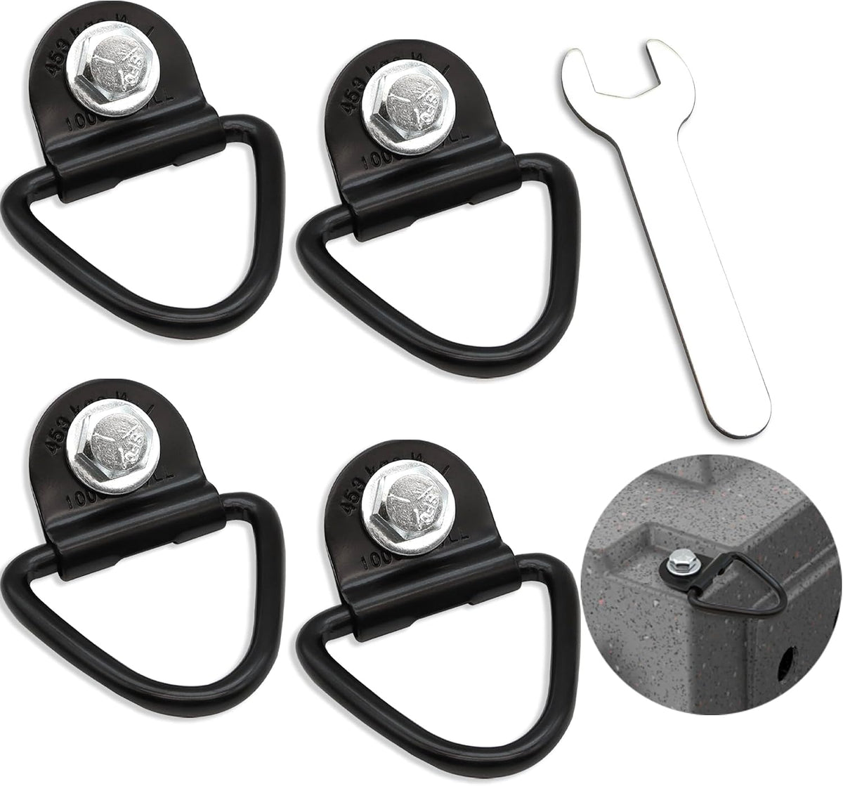 4 Pack Tie Down Kit, with Wrench, Easy Installation - 4 Pack