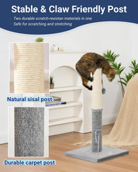 Cat Scratching Post, Cat Scratchers for Indoor Cats with Toys – Essentials for Cats - 29.5" / Light Gray - image 2
