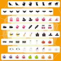 AUGSUN 240 Pcs Halloween Stick on Earrings for Little Girls – Fun for Kids & Family - Halloween - image 2