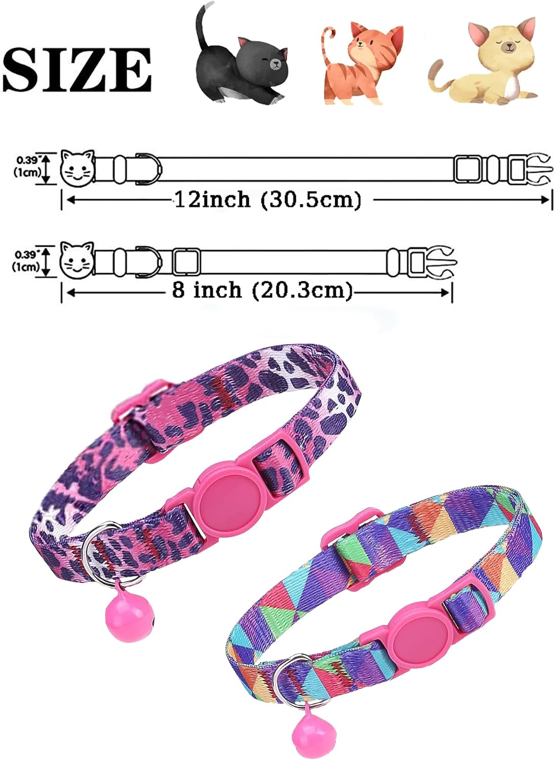 SOLMOONY Cute Cat Collar for Girl Boy - Leopard Print - image 4