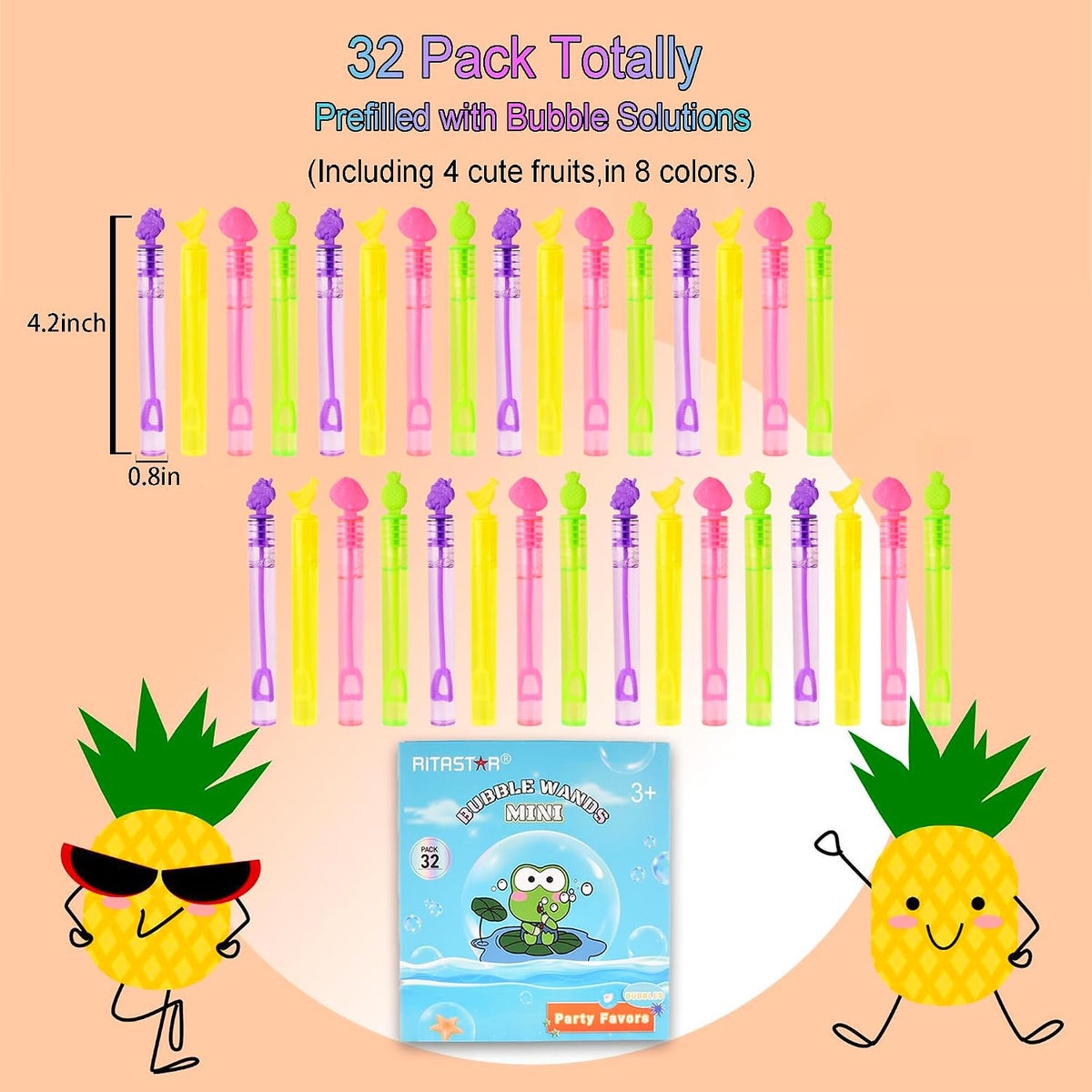 ritastar 32 mini bubble wands with Halloween designs in a gift box - view 14