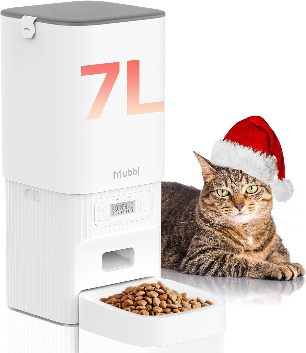 Automatic Dog Feeder with Elevated Stand - White / Basic without Stand