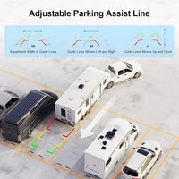 Fookoo HD 1080P 9" Magnetic Wireless Backup Camera,9" IPS Monitor, Rechargeable 2 Side View 2 Rear View Cameras, 1-Min Easy Install, Long Battery Life No Drilling IR Light for RV Truck Trailer DCX904