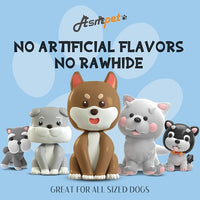 ASMPET Dog Treats Chews, Chicken Wrapped Cod Skin Knotted Bones Rawhide-Free & Grain-Free for Small Medium Large Breeds