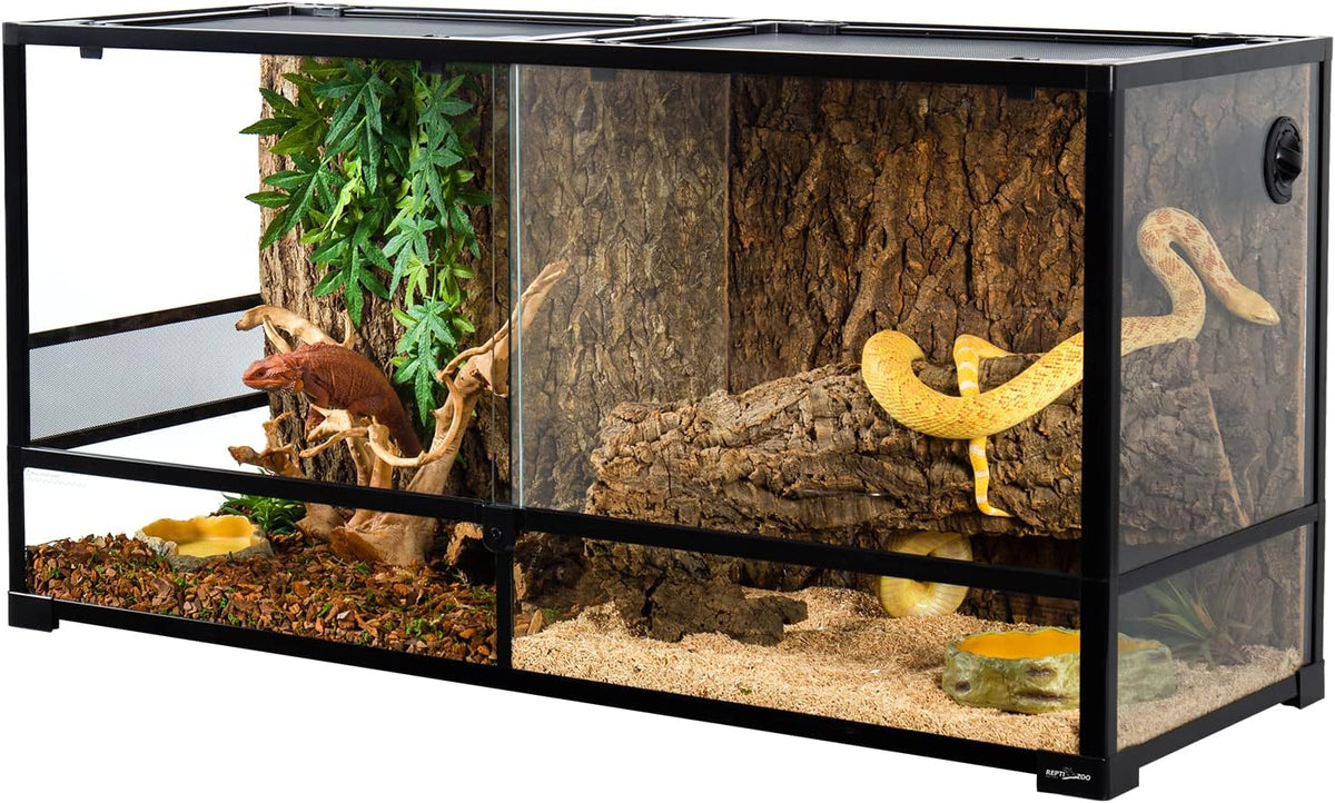 REPTIZOO 84 Gallon Large Reptile Terrarium Extra-Long 60" x 18" x 18" - 48" x 18" x 24" - image 2