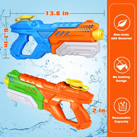 Quanquer 3 Pack Water Guns for Kids Adults - Sky Blue Green Orange - image 2