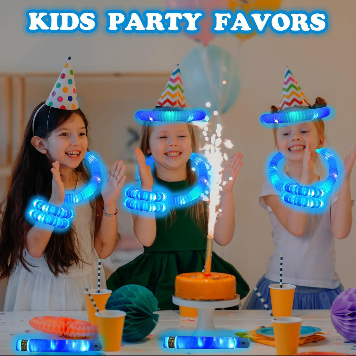 Kannove purple light up glow stick pop tubes, 12 pack - view 10