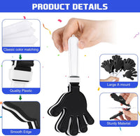 Junkin purple and white plastic hand clappers noisemakers, 48 pack - view 39