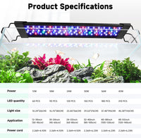 AQQA LED Aquarium Light, 24/7 & DIY Mode Full Spectrum Fish Tank Light – Essentials for Fish - For 40-48 inch fish tank - image 3