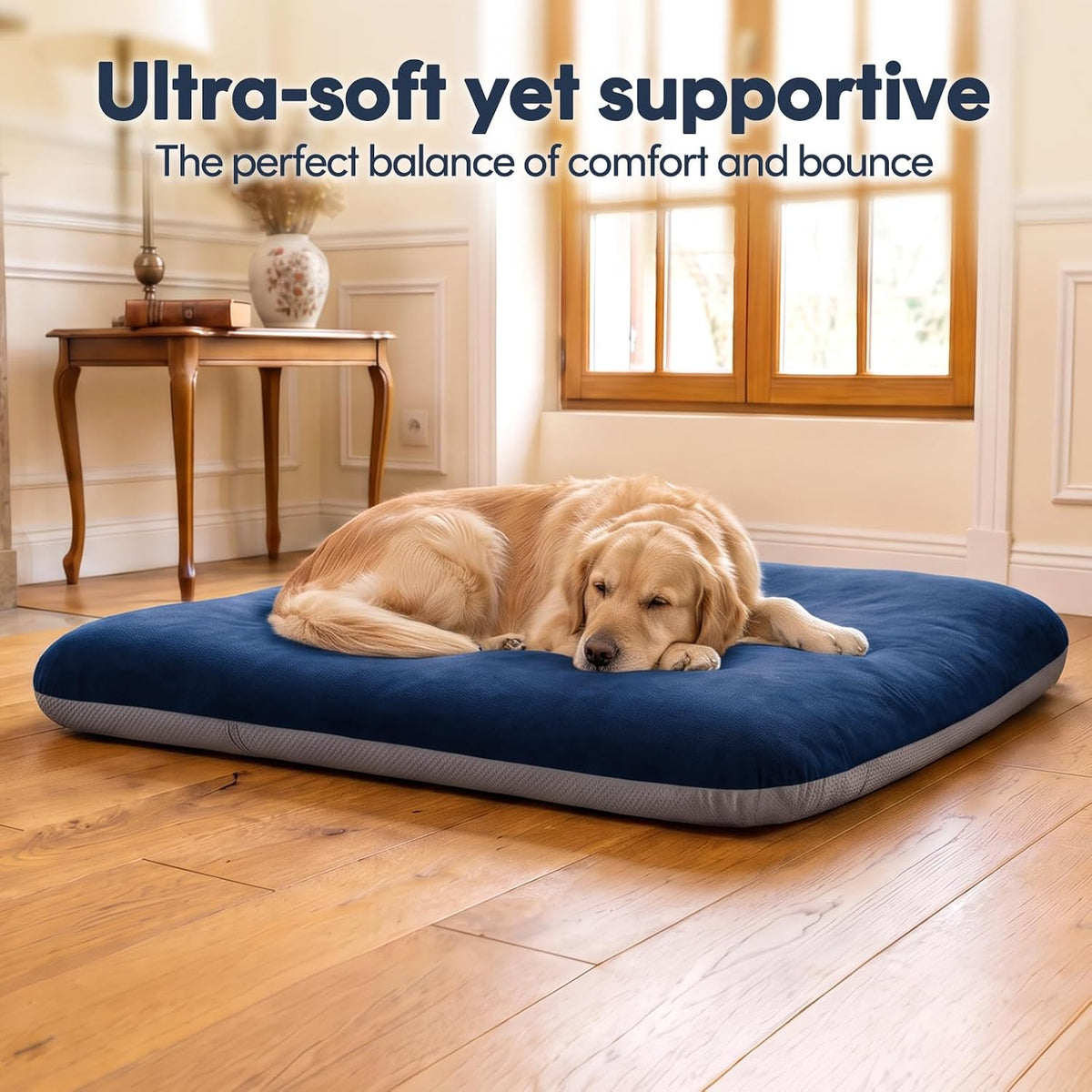 Magic Dog Orthopedic Extra Large Dog Bed 47 Inch - 32.0"L x 24.0"W x 3.0"Th / Blue - image 3
