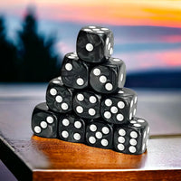 Luck Lab 10 Pack 16mm D6 Acrylic Dice Set - Black Pearl - image 3