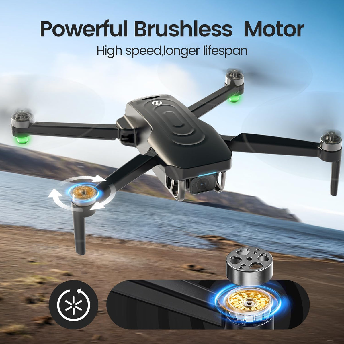 Holy Stone HS175D GPS Drone with 4K Camera for Adults - Carbon Black - image 4