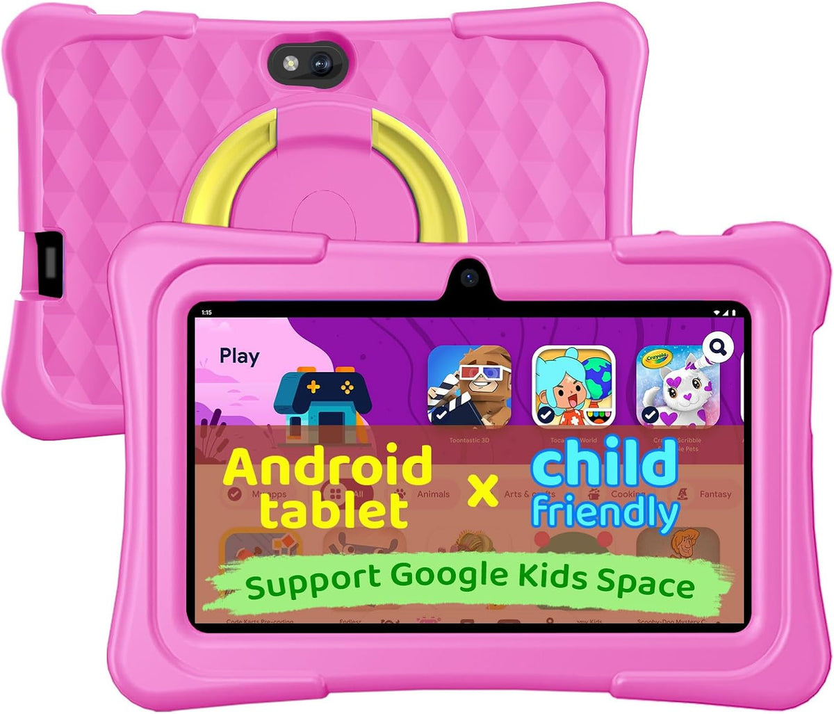 aiprotablet Kids Tablet, 6GB+32GB 1TB Expand - Pink