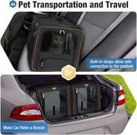 Lekereise Large Cat Carrier for 2 Cats - Black / L-2 Cats Travel - image 4