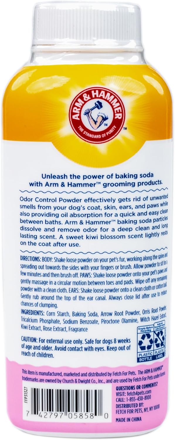 ARM & HAMMER Odor Control Dry Shampoo Powder for Dogs - 4.2 Ounce (Pack of 2) - image 2