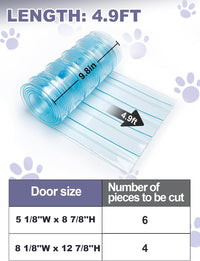 MEWTOGO 13.7in x 4.9ft Door Replacement Flaps for Dog House – Essentials for Dogs - 9.8 in x 4.9 ft - image 3