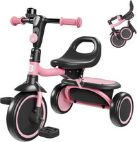 besrey Toddler Tricycle with Bell - Pink