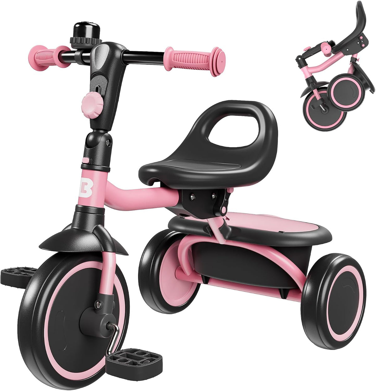 besrey Toddler Tricycle with Bell - Pink