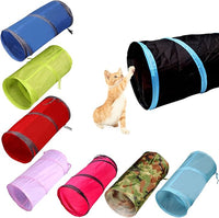 iCAGY Foldable Spiral Cat Tunnel - Indoor Toy for Small Cats, Kittens, and Rabbits - Tube for Interactive Play and Outdoor Fun - Pet Toy 20" 3 Pcs (Black, Royal Blue, Sky Blue)