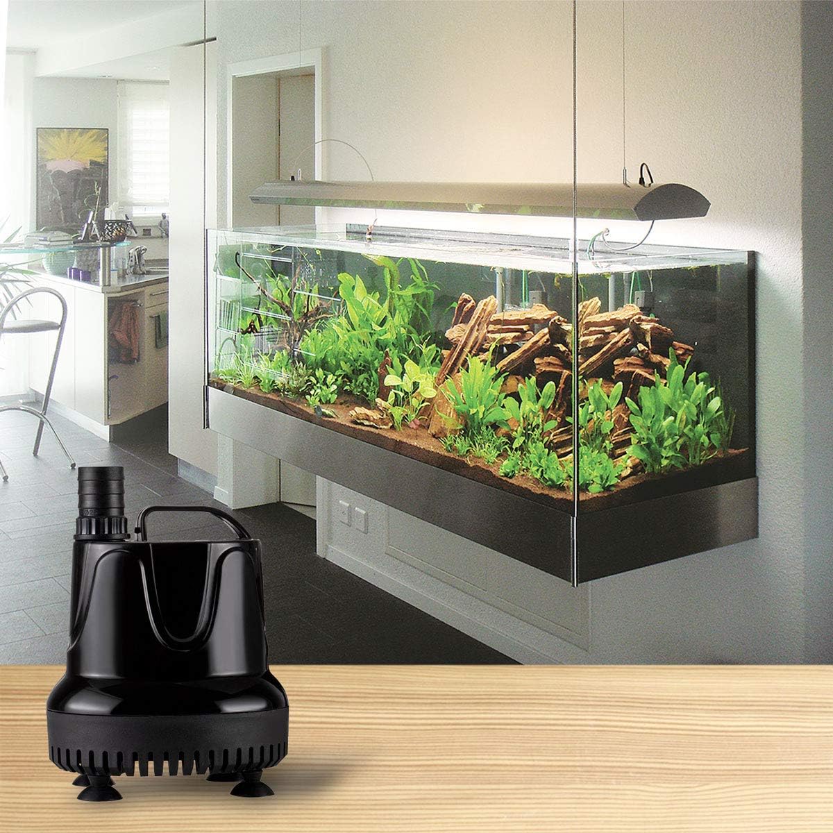 hygger 215 GPH Quick Water Change Aquarium Pump Submersible Fountain - 18-watt 215 GPH - image 2