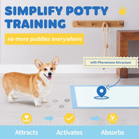 Powools Puppy Pads for Dogs, 6-Layer, Leak-Proof - 34" x 28" (100 Packs) - image 2