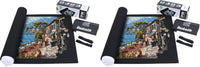 Becko US 1500 Piece Jigsaw Puzzle Mat Roll Up with Drawstring Storage - 1500 piece (Pack of 2)