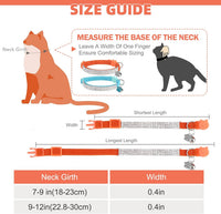 2 Pack Soft Velvet Safe Bling Diamond Cat Collars with Bells – Essentials for Cats - Lake Blue + Orange / 9"-12" Cats / Mini Dogs - image 2