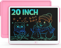 10 Inch LCD Writing Tablet for 3-8 Year Olds - Pink / 20 inch