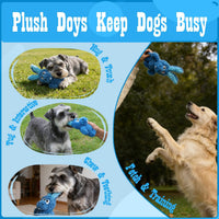 Donkey Squeaky Plush Dog Toy for Small Medium Large Dogs, Blue – Essentials for Dogs - image 4