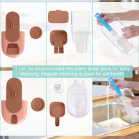 Lemtrflo Rabbit Feeder, Bunny Water Bottle Dispenser - Brown - image 4