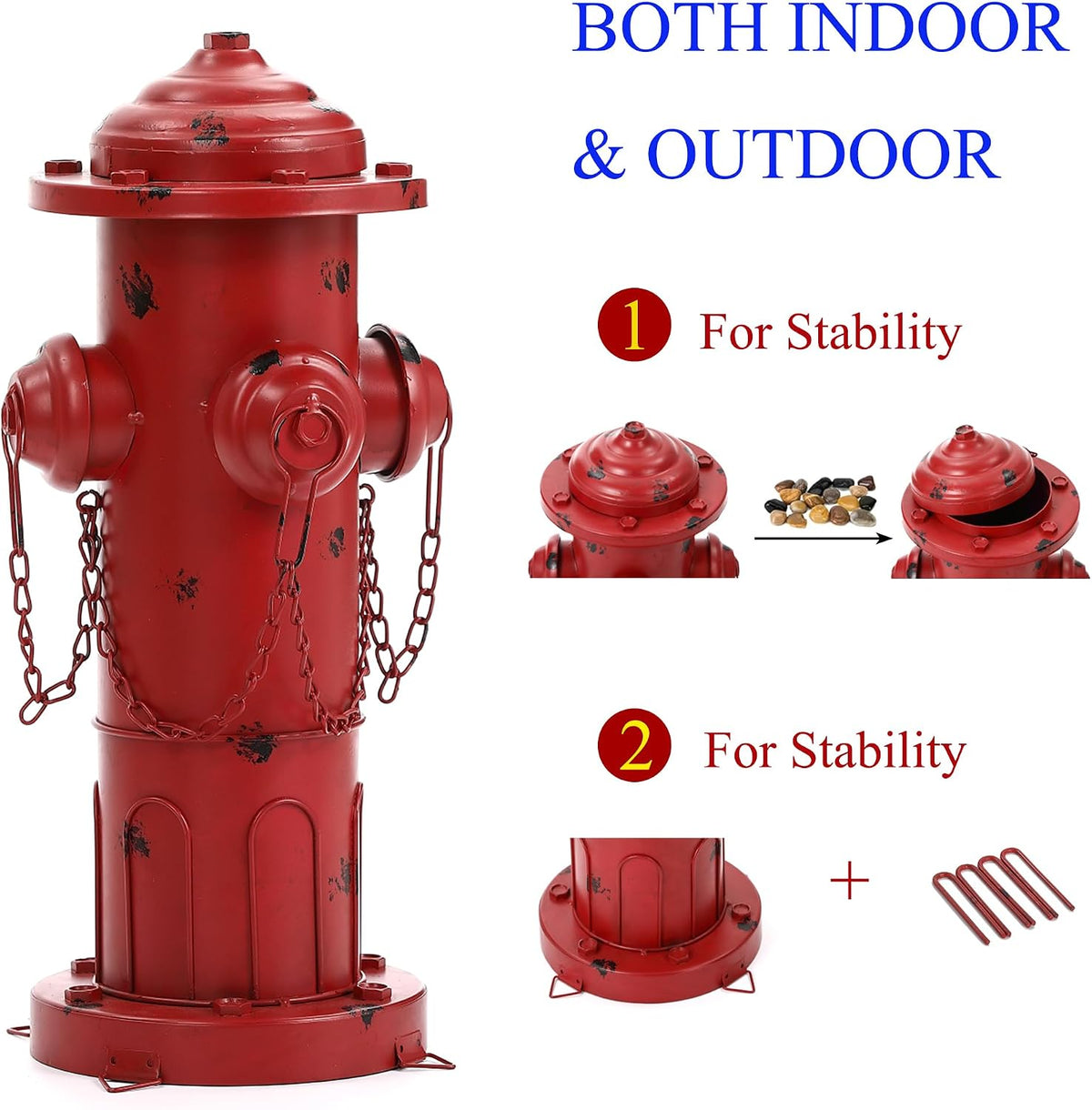24"H Metal Fire Hydrant for Dogs to Pee On - 16" - image 4