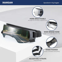 Clear Dog Goggles for Small Dogs - Cute Silver / Small - image 3