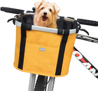 Bicycle Basket Dog Bike Handlebar Basket Front - Sun Orange