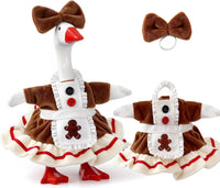 7 Inch Mini Desk Goose Outfits - Christmas Color(gingerbread Man)