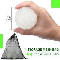 Liliful 10 Pcs Glow in The Dark Dog Toys 2.4 Inch Dog Balls Rubber Glowing Fetch Ball with Net Bag for Puppy Small Medium Dogs