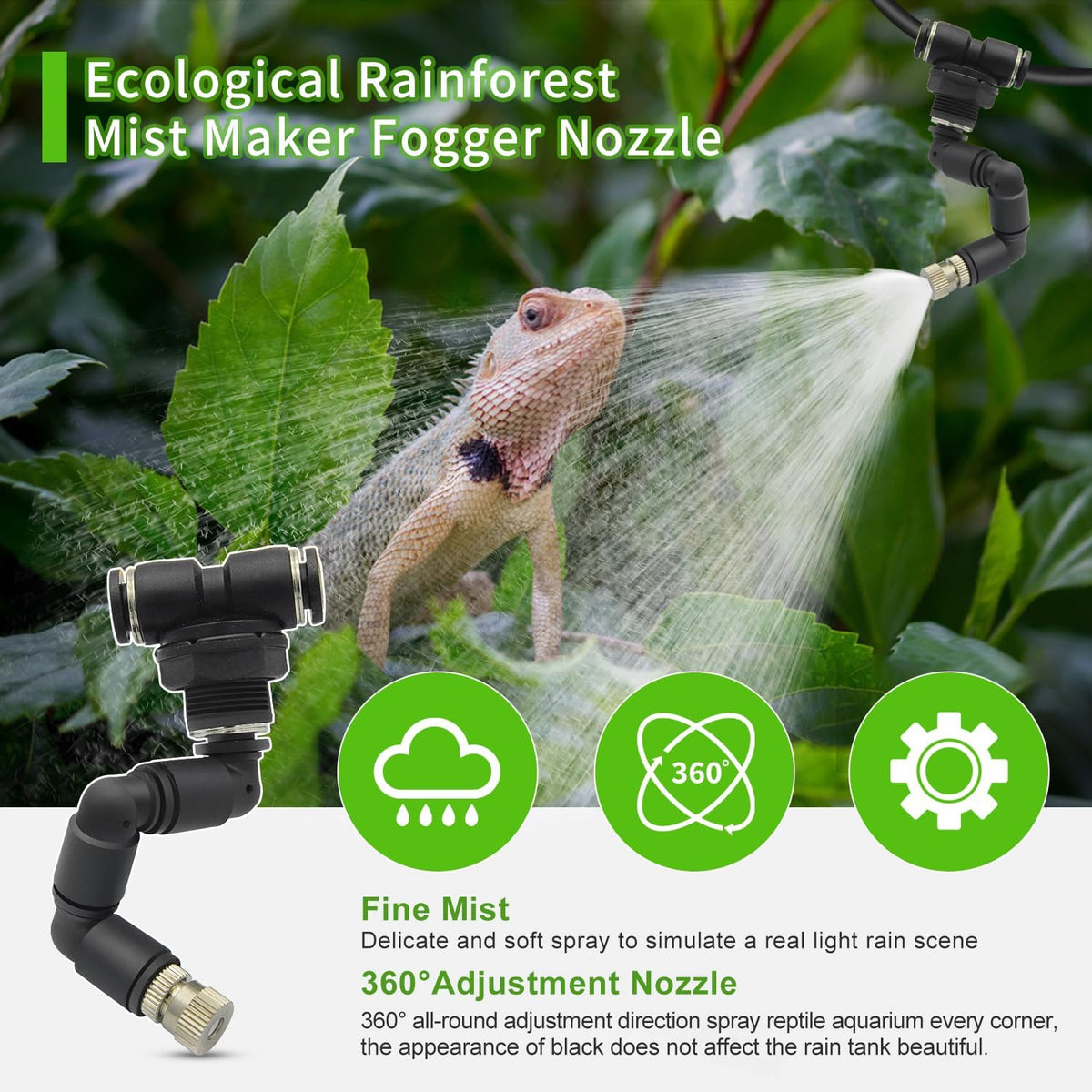 Reptile Misting System with Timer, 6 Nozzles, Self-Priming Pump - RWS302 with timer - image 4