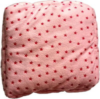 WOWOWMEOW Small Animals Warm Hanging Cage Cave Bed for Hamsters, Guinea-Pigs, Rats, Rabbit and Chinchillas (L, Star-Pink)