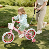 JOYSTAR 10" 12" 14" 16" Kids Bike for Boys and Girls Ages 1-7Y – Fun for Kids & Family - Pink / 14 Inch with Training Wheels - image 3