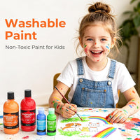 Nicpro 18 Colors Large Washable Paint Set for Kid - 24 Colors / 8.45 Fl Oz (Pack of 24) - image 3